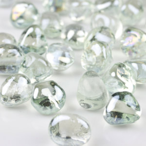 Shell Glass Stones - Clear