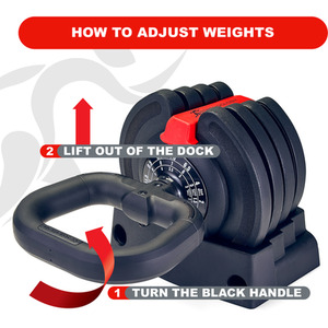 ELEMENT10 Adjustable Kettlebell 1kg to 10kg - Black Red by Strongology