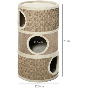 PawHut Cat Scratching Barrel - Brown by PawHut