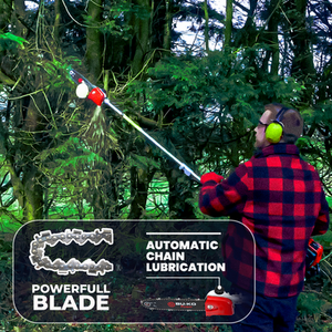 52cc Long Reach Petrol Multi Tool Strimmer, Hedge Trimmer, Pruner, Brush Cutter by BU-KO