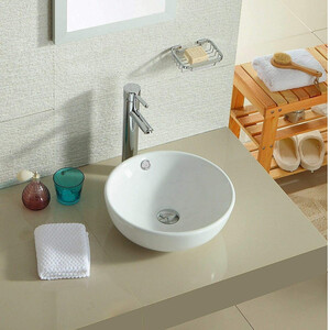 BELOFAY Ceramic Cloakroom Basin Hand Washing Sink Modern Design Countertop Basin - White / 12.5cm / 36.5cm by BELOFAY