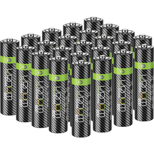 800mAh NiMH Rechargeable AAA Batteries (Pack of 24) - Black by Venom