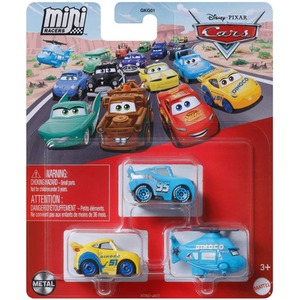 Pixar Cars Mini Racers, Turbosky, Cruz Ramirez, Lightning McQueen - Multicolour by Disney