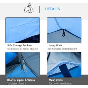 Outsunny 3 Person Weatherproof Tent - Blue by Outsunny