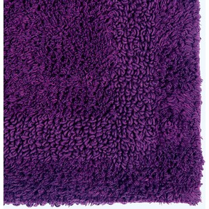 Luxury Reversible Cotton Shower Mat - Purple by Homescapes