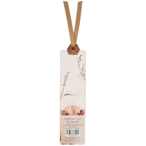Highland Cow Bookmark with Ribbon - Cream