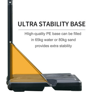 HOMCOM Portable Freestanding Basketball Hoop Stand - Black by HOMCOM