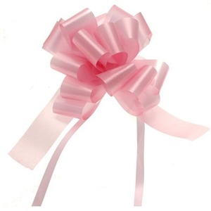 Single Pull Bow Ribbon 31 mm - Baby Pink by Kingsbury Gifts