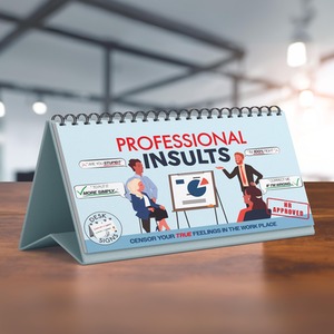 Professional Insults Flipbook - Blue by Bee Three Books