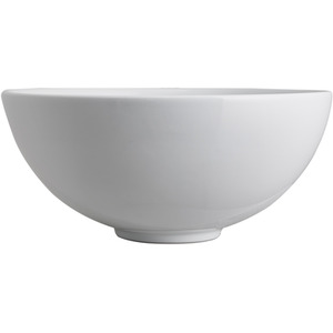 Ceramic Countertop Basin with Central Drain Set - White by Livingandhome