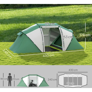 Outsunny Camping Tent With UV Protection by Outsunny