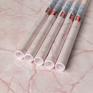 dc fix Marble Pink Self Adhesive Vinyl Wrap for Worktops and Furniture - Pink / 67.5cm x 2m (pack of 5) by d-c-fix