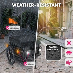 Bicycle Trailer Cargoxpress - Multifunctional Hand Cart, 50kg Load Capacity - Black by tectake