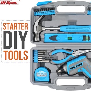 35 Piece 3.6V Cordless Power Screwdriver and Hand Tool Kit Set by Hi-Spec