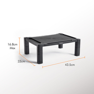 Four Level Adjustable Monitor Stand - Black by VonHaus