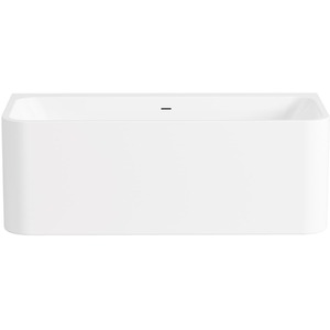 Clarevo Gloss Back To Wall Acrylic Bath - White by Fino Stone