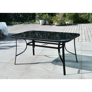 Palma Air Tex 7 Piece Dining Set - Black by Outdoor essentials