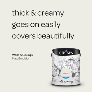 Crown Breatheasy Matt Emulsion Paint 5L - Sail White by Crown Paints
