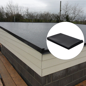 Rubber EPDM Membrane Waterproofing Sheets for Roofs - Black / 1m by Livingandhome