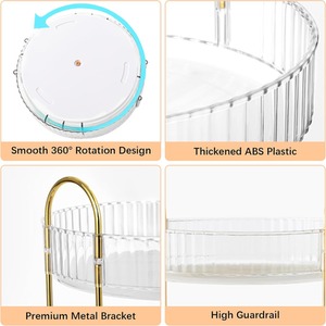 Makeup Organiser Rotating Cosmetic Stand Box - White