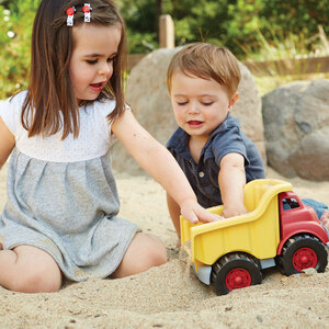 Dumper Truck Toy - Red and Yellow by Green Toys