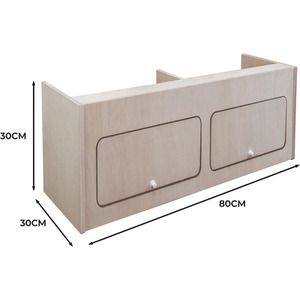 Overhead Camper Van Cabinets - Natural / 80 x 30 x 30 cm / Plain by Monster Shop