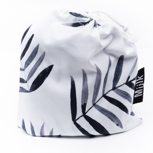 Miilk Muslin Swaddle Blanket - Black and White Leaf Palm by Miilk