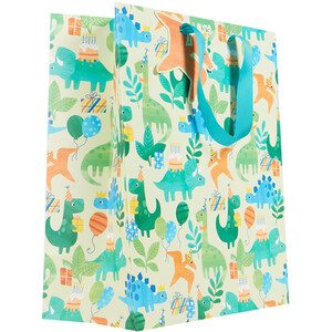 Pack of 2 Dinosaur and Space Large Gift Bags - Black