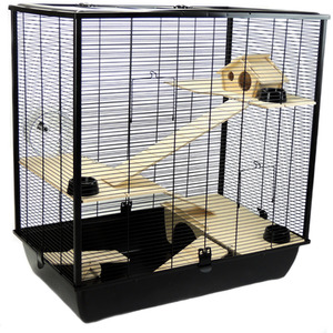 The Plaza Tall Cage with Three Floors - Yellow by Little Friends