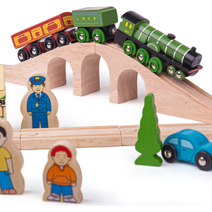 Flying Scotsman Train Set - Multi-coloured by Bigjigs Rail