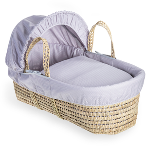 Cotton Dream Palm Moses Basket - Grey by Clair de Lune
