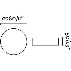 Zon LED Dimmable Bathroom Flush Ceiling Light - White