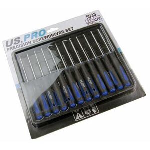 US PRO 12pc Precision Pick Hook Set Torx Screwdrivers - Blue by US PRO