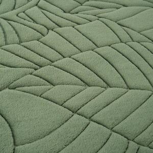 Leaf Embossed Non-Slip Bath Mat - Green by OHS
