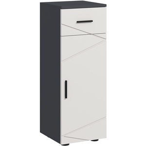 kleankin Slim Bathroom Storage Cabinet with Door and Drawer - Grey by kleankin