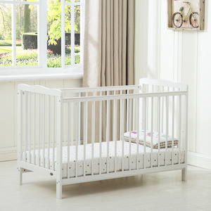 Brooklyn Baby Cot Crib with Water Repellent Mattress - white by Mcc Direct