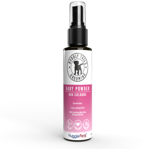 Bubbly Tails Baby Powder Deodorising Cologne spray for Dogs Vegan Friendly - White by HugglePets