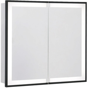 Bathroom LED Mirror Cabinet with Demister - White by Livingandhome