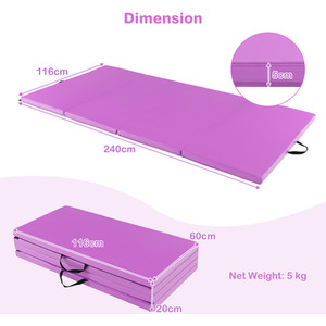 Folding Soft Floor Mat Gym Mat by Costway