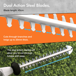 600W Pole Hedge Trimmer - Grey by VonHaus