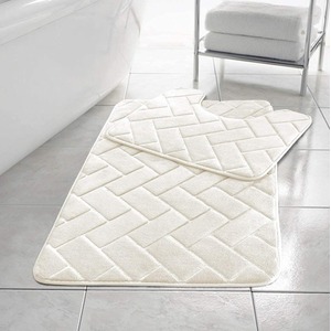 Block Bricks Memory Foam Bath Mat Set - Ochre by Night Zone