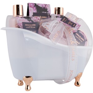 Jonas & James Midnight Bloom Bath Gift Set - White and Pink by Jonas & James