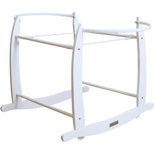 Deluxe Rocking Moses Basket Stand - White by Clair de Lune