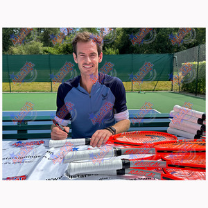 Sir Andy Murray Signed and Framed Tennis Racket - Red by Allstarsignings