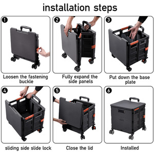Folding Shopping Trolley with Magnetic Lid and Tiltable Handle by lifeideas