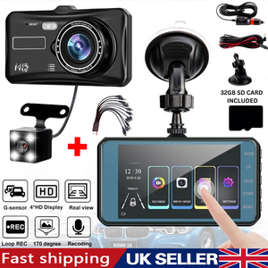 4 Inch Dual Dash Car HD Camera - Black