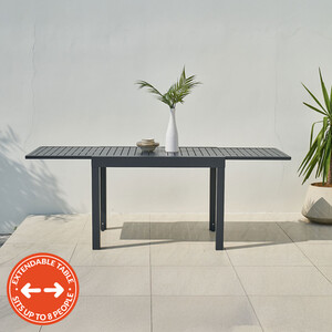Madison Extension Table - Black by Outdoor Essentials