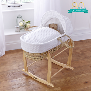 Dimple Palm Moses Basket - Grey by Clair de Lune