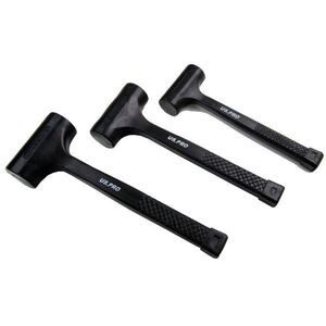 US PRO 3pc Rubber Dead Blow Hammers Hammer 1lb 2lb 3lb Set 1664 - Black by US PRO