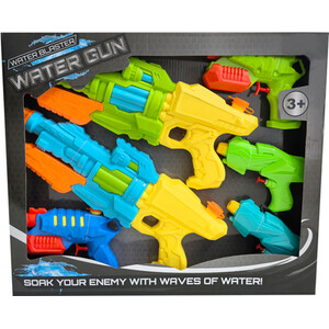 6 Piece Water Gun Set - Multicolour